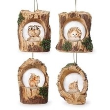 Forest Animals Timber Tails Dome Holiday Ornaments