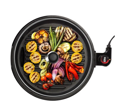EMG6505G Smokeless Indoor BBQ Grill with Glass Lid, Dishwasher Safe, Nonstick...