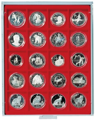 LINDNER-2121-Coin Box-Coin Boxes-Standard-20x51Mm-Square Compartments