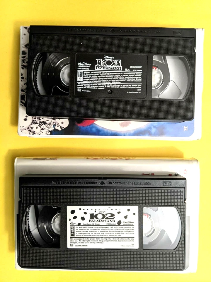 101 Dalmatians and 102 Dalmatians VHS Walt Disney Video GLENN CLOSE Foto 3 de 3