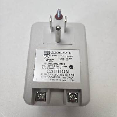 MG Electronics TP2440 Plug-In Power Supply Transformer 24VAC/40VA