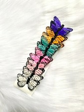 12 Feather Monarch Butterflies 2inch Assorted - Artificial mixed butterfly picks