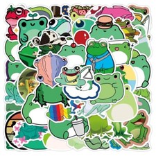 50 PCS Cartoon Frog Stickers Animal Decals Laptop Hydro Car Yeti Free Shipping