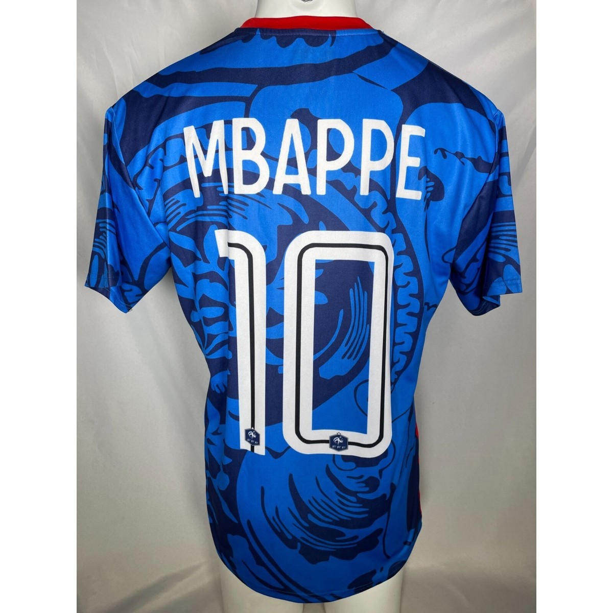 Kylian Mbappe #10 France Blue 2022 Euro Jersey FFF Men's XXL | eBay