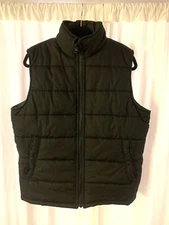 Gap Black Puffer Vest With Green Lining Men’s S