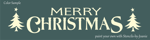 Joanie 24" STENCIL Merry Christmas Pine Tree Winter Holiday Prim Art DIY Signs - Picture 2 of 7