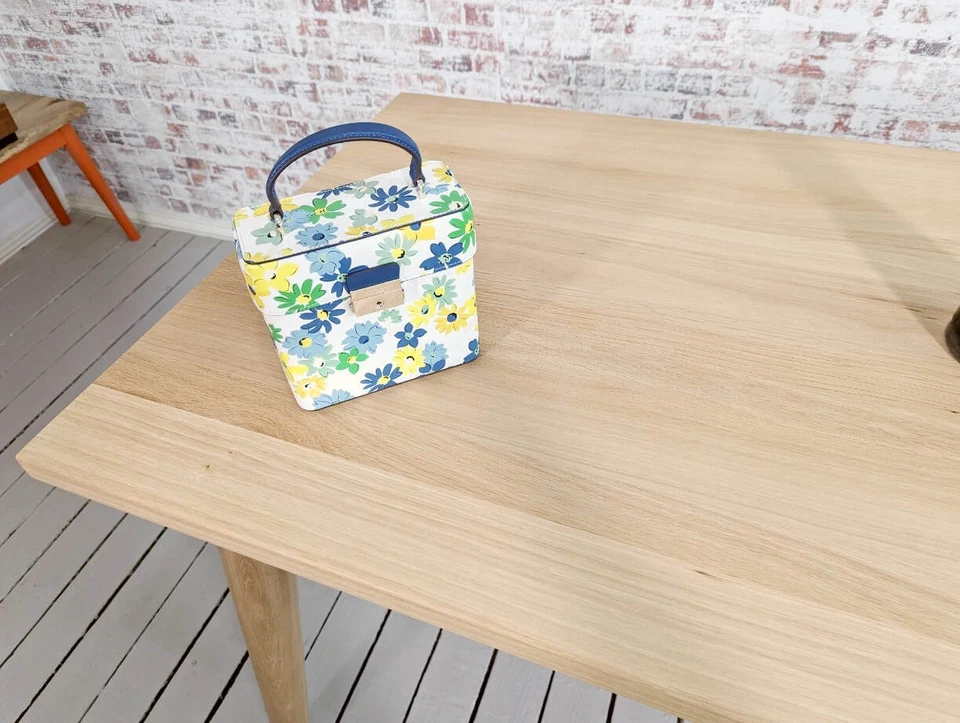 Natural Oak Extending Mid-Century Modern Dining Table - Any Size - Image 4 of 4