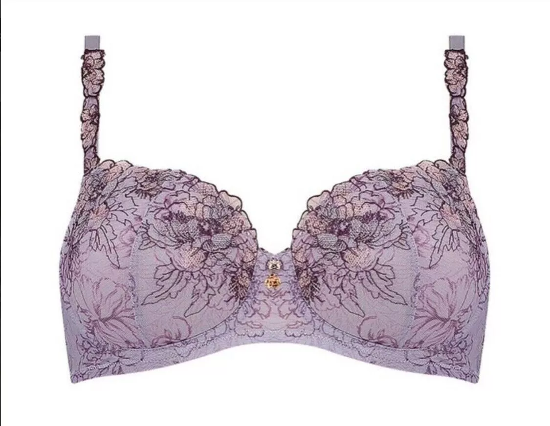 Triumph Sublime Florale WP Bra Size UK 34D EU 77D Purple