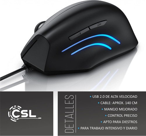 CSL - Vertical Ergonomic Optical Mouse Model - ergonomic design - prevention - Afbeelding 3 van 7