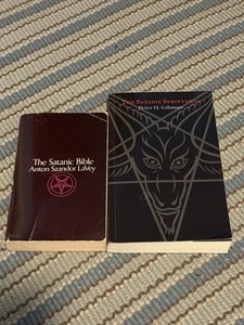 Lot of 2 Books: The Satanic Bible LaVey & The Satanic Scriptures Gilmore