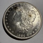 1884 O Morgan Dollar BU Uncirculated 90% Silver $1 US Coin with toning