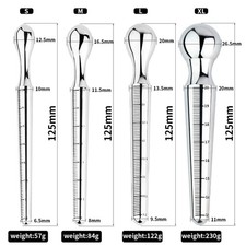 Stainless Steel Urethral Stretching Penis Solid Plug Male Metal Dilator Soundin