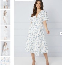 Wallis Floral Midi Wrap Dress - New with tags - Size 18