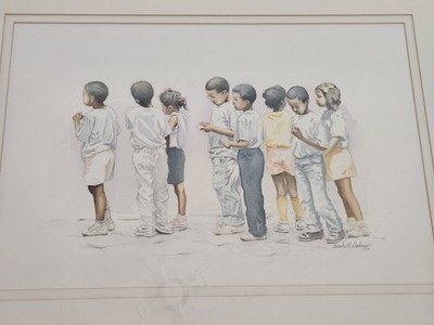   Original Watercolor by Marshall Ausburn 1988  ️ Signed & Framed 24x18   
