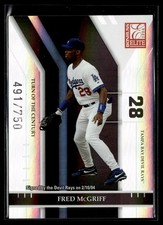 2004 Donruss Elite Turn of the Century Fred McGriff 491/750 Tampa Bay Devil Rays