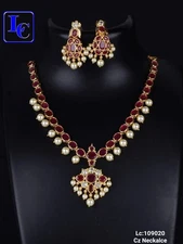 Indian Bollywood Bridal Party Wear Gold Plated Cz Jewelry Set Weding Women RM09