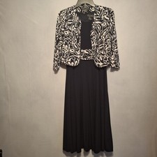 Jessica Howard 2 Piece Womans Dress Set Blue, White Size 8 Sequins, Shrug,