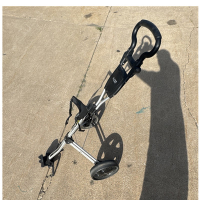 Bag Boy LT-450 Wide Grip Collapsible Pull Golf Cart Silver Black Aluminum