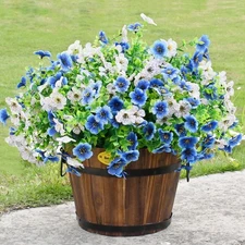 12 Bundles Artificial Faux Plants Flowers Outdoor Spring Summer Decorationfor...