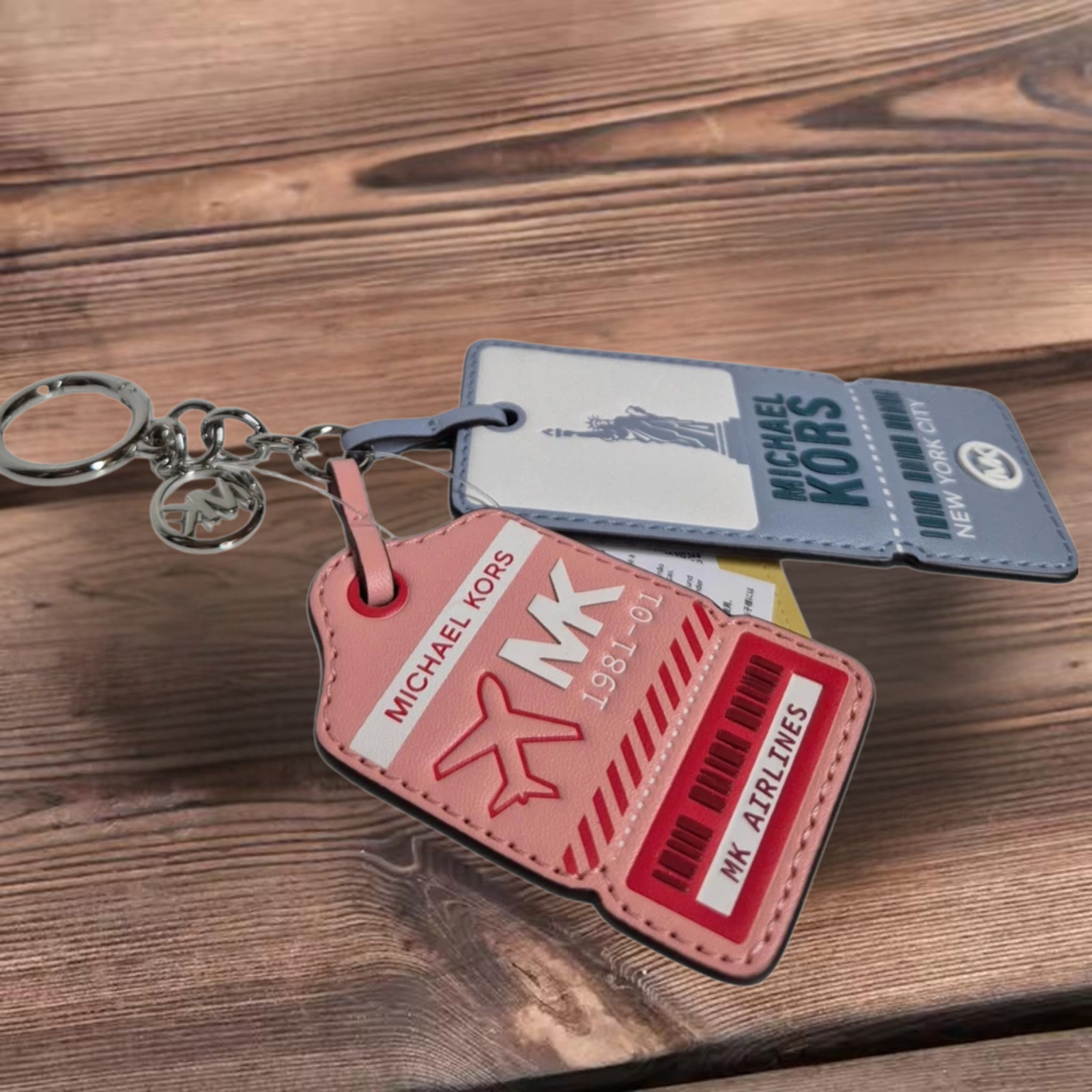 Michael Kors Giftables Luggage Tag MK Key Chain Dark Sangria thumbnail 4