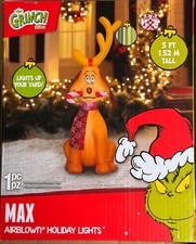 NEW Christmas Inflatable Max The Dog from The Grinch, 5 Ft Tall, Indoor/Outdoor