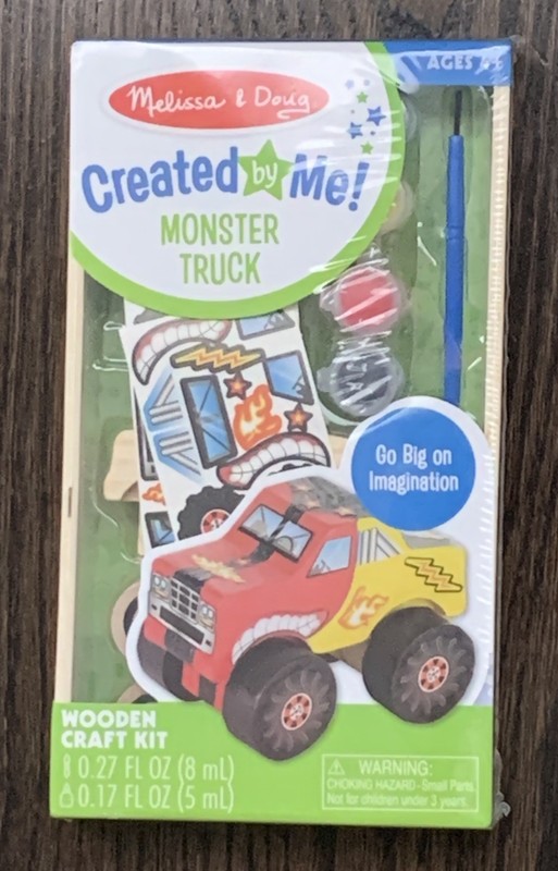 Melissa & Doug Created by Me! MONSTER TRUCK Wooden Craft Kit Ages 4+ NEW Sealed