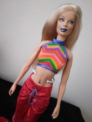 2000 Jakks Pacific CREANNA Doll  G.I.R.L. Force Body Art  Belly Piercing 