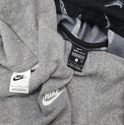 Lot of 2 Boys Nike Hoodies Sweatshirts Size Large Dri Fit & Classic Gray Cotton - Picture 4 of 7