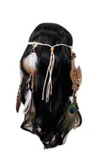 Hippie Feather Headband - Boho - Peacock - Costume Accessory - Unisex