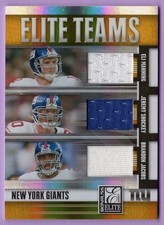 2007 DONRUSS ELITE TEAMS JERSEYS ELI MANNING/JEREMY SHOCKEY/BRANDON JACOBS /99