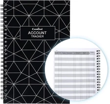 CASMONAL A5 Big Checkbook Register, Check Registers for 1 PCS, Black 