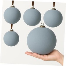 Pcs Large Velvet Christmas Balls 6 Inch Christmas Tree Decorations 4 Gray Blue