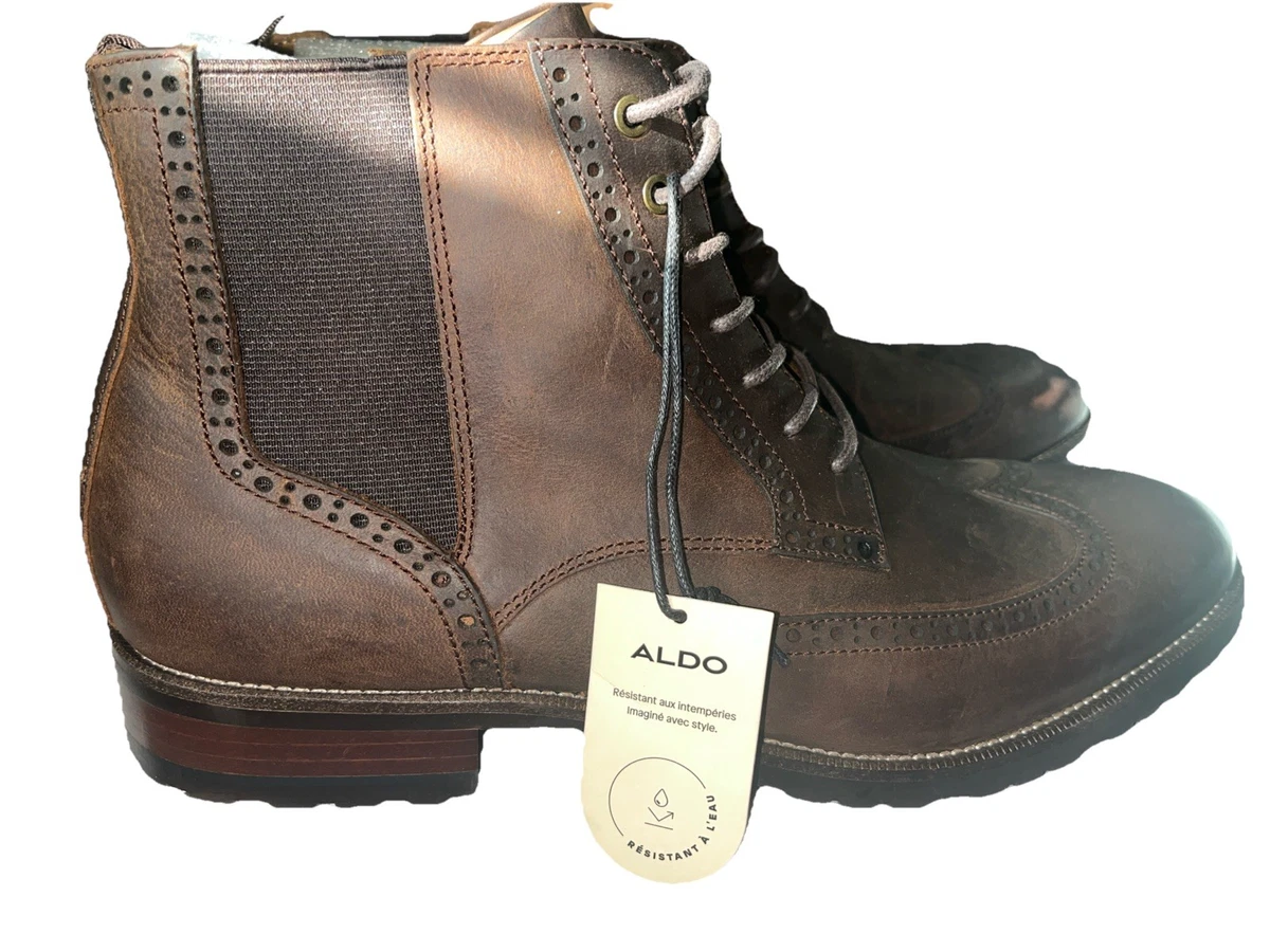 Aldo Brown Wingtip Dress Shoes for Men for sale | eBay ALDO Brown Leather Wingtip Salinger Boots main image 0