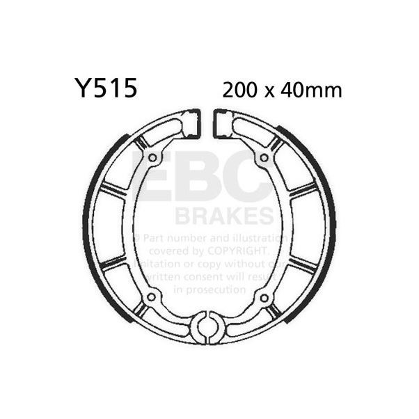 EBC Brake Shoe Set (5) 5 Rear Left for Yamaha XV 750 Virago 1994 - 1997