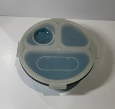 Smart Planet - Eco Meal Kit Silicone Collapsible Blue 19.5" Bowl 3 Compartments