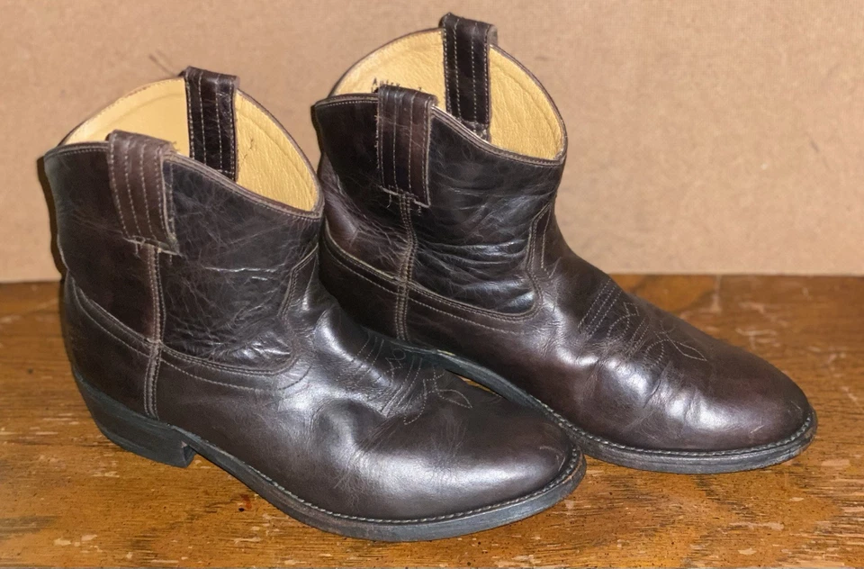 Steve Madden Autry Talla 7 Mujer Cuero Marrón Vaquero Botas Occidentales Hechas en México Foto 3 de 4