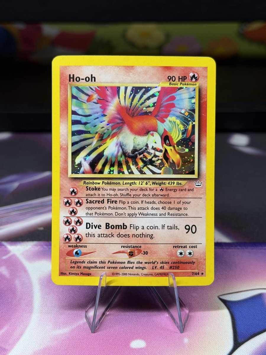 Pokémon Ho-Oh 7/64 Neo Revelation Unlimited Edition Holo Rare Pokémon Ho-Oh 7/64 Neo Revelation Unlimited Edition Holo Rare
