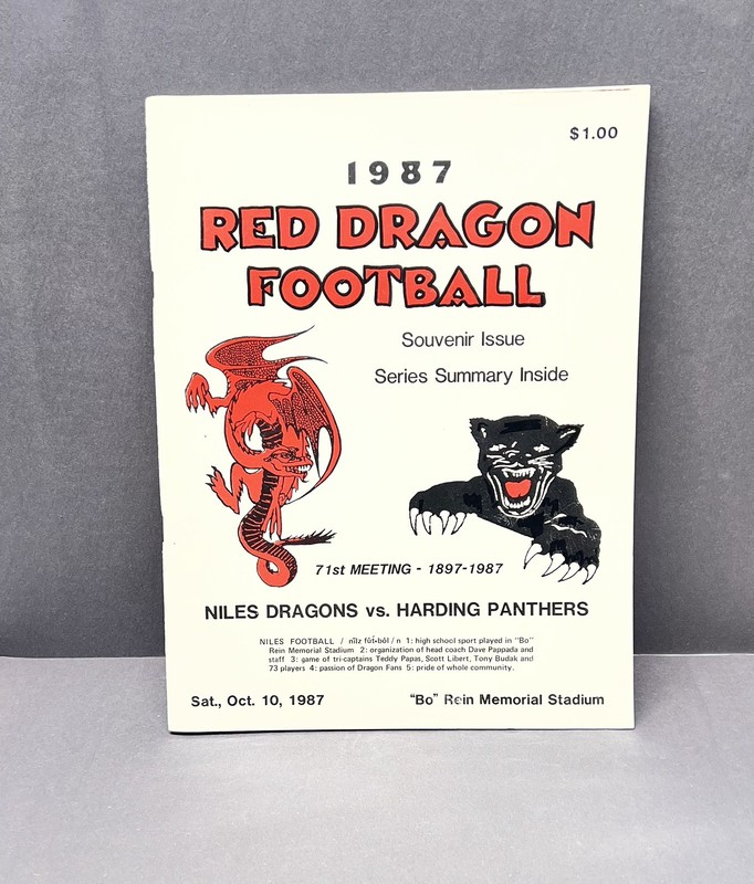 Ohio High School Football Program 1987 Niles McKinley vs Warren Harding 