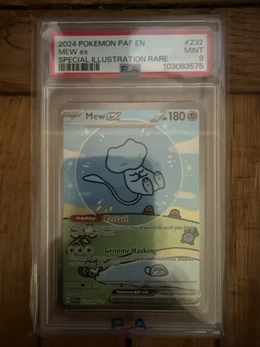 2024 Pokemon S&V Paldean Fates MEW EX SIR 232/091 BUBBLE MEW PSA 9 MINT