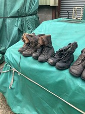 Vintage HU Army Brown Leather Boots Used Grade 2 Gen Surp Please Read Full De