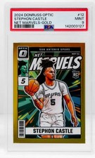 2024 Donruss Optic Net Marvels Gold SSP 1/10 Stephon Castle RC Rookie PSA 9