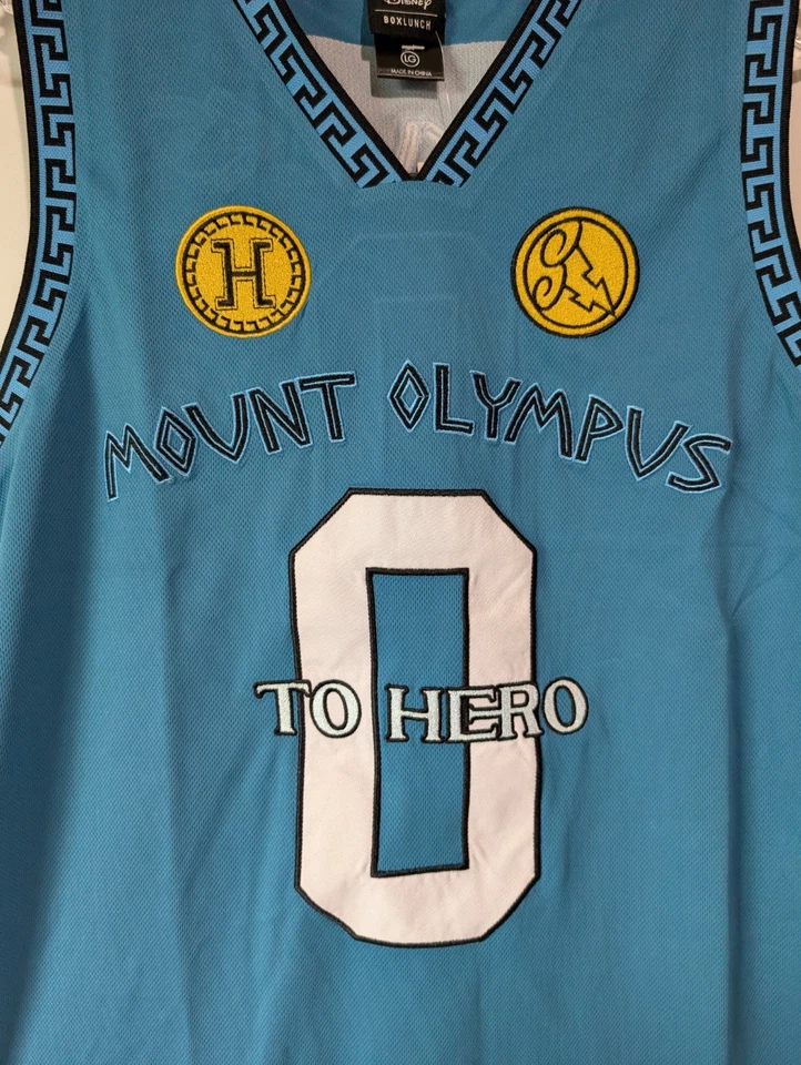 Disney Basketball Jersey Mens XL Blue White Hercules Zero To Hero Tank New - Image 3 of 4