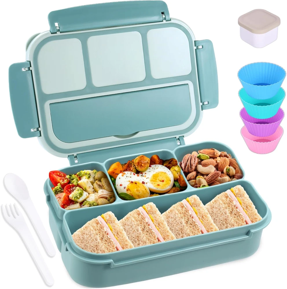 Bento Box Lunch Container for Adults Kids with 4 Compartments
