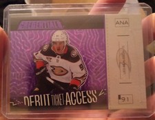 Leo Carlsson 2023 Upper Deck Credentials Purple Horizontal Rookie Ticket RC /10