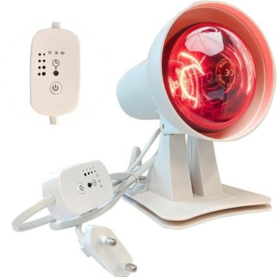 Infrarotlampe Rotlichtlampe Wärmelampe 150 Watt mit Zeitschaltuhr