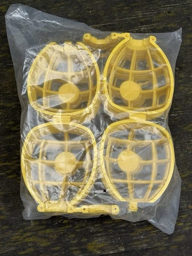 (10 pc) F4P Temporary Jobsite Replacement Yellow Bulb Cages for Lighting String