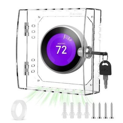 Thermostat Lock Box Upgrade Thickened with Key Transparent AC Lock Box Cover ...