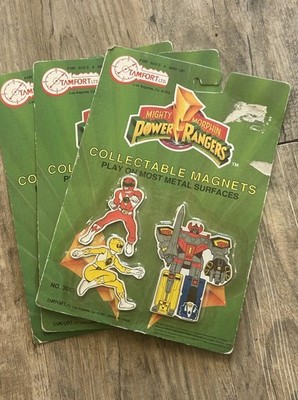 Lot of 3 Mighty Morphin Power Rangers Magnets #3013 For Most Metal Surfaces