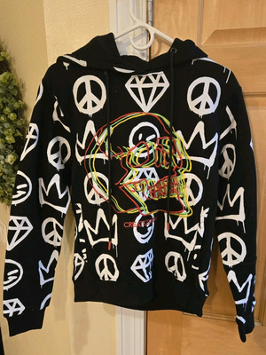 Peace Out Black Adult Hoodie Create 2mrw Size Small New No Tag