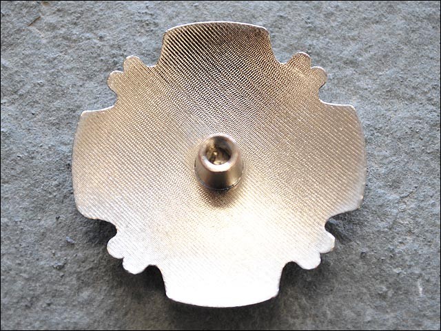 HILASON Set of 2 Screw Back Concho Cross Gun Shooting Bling Silver Saddle